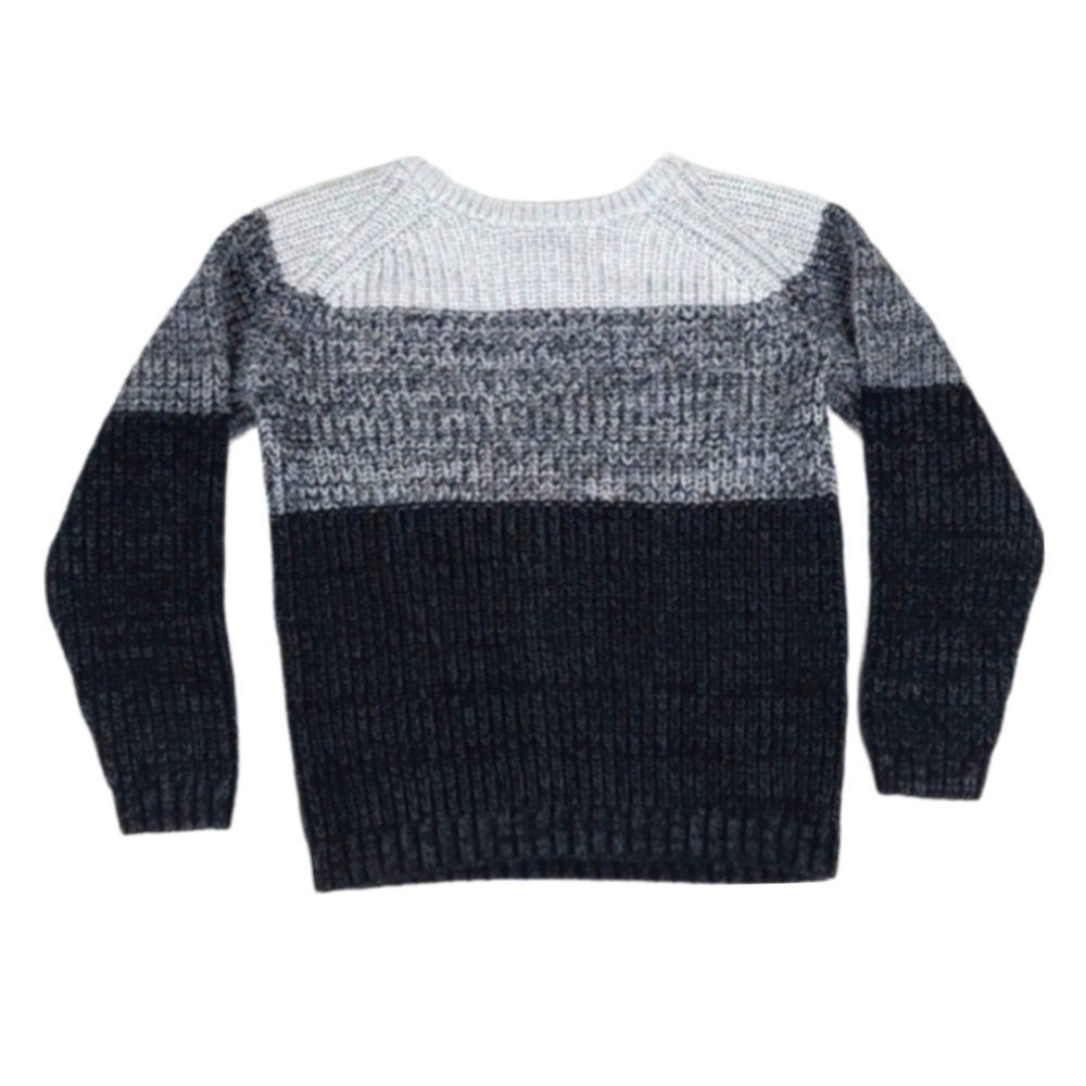 Crazy 8  Knitted Thick Longsleeve Crew Neck Sweater in Gray, Size M (7-8)